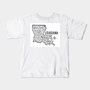 Louisiana Map Kids T-Shirt